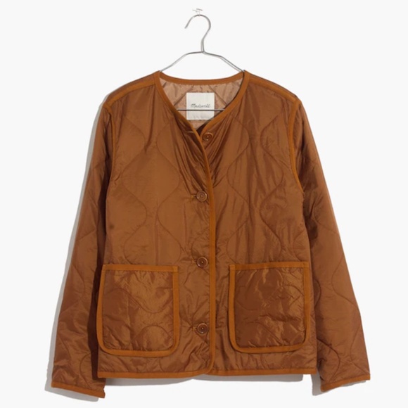 Madewell Rust Quilted coat - Picture 2 of 8